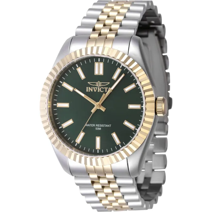 Bracelets Invicta Invicta Mens Watch Specialty Green Dial Two Tone Steel Bracelet Quartz 47485