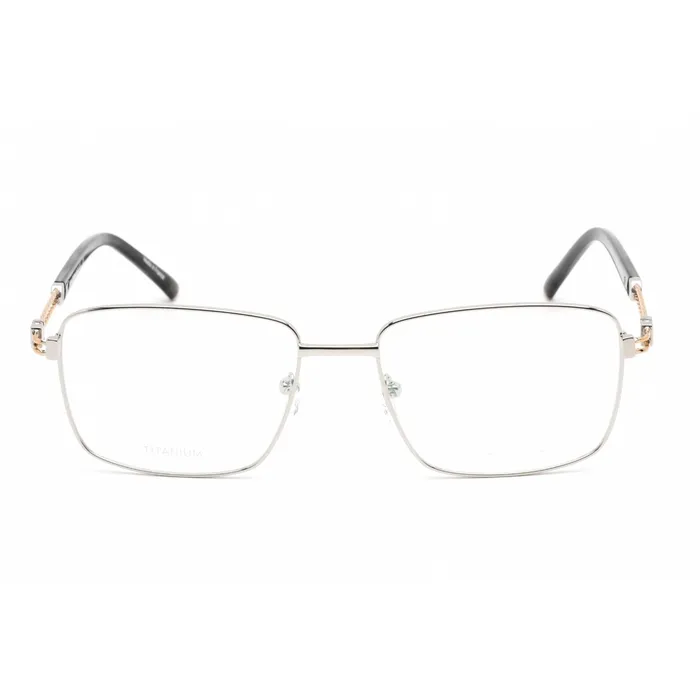 Charriol Rings Charriol Mens Eyeglasses Shiny SilverGold Titanium Square Frame PC75090 C02