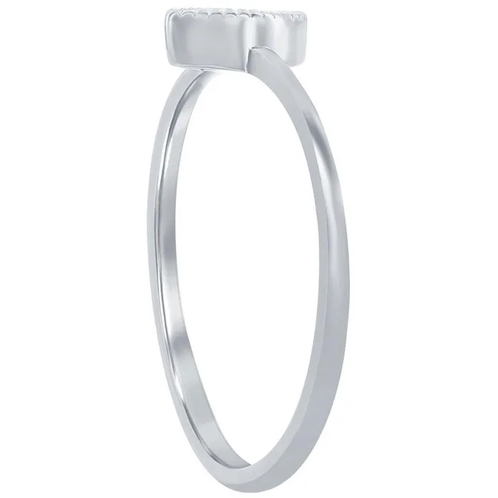 Classic Womens Ring Sterling Silver Marquise CZ Solitaire Size 9 W27449 Classic Rings