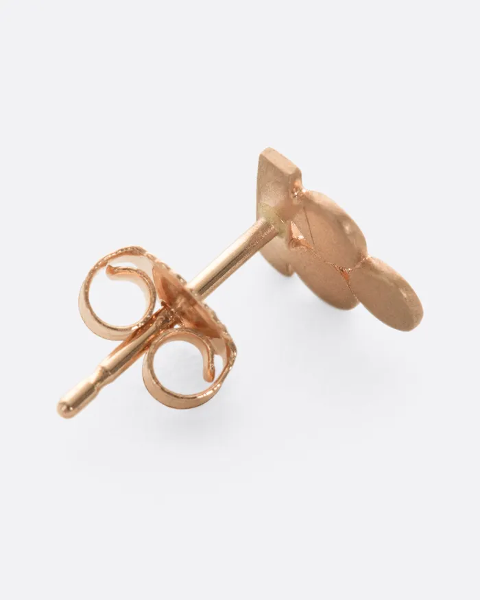 Earrings LORI LEVEN Rose Gold Balanced Circles Stud
