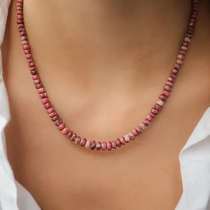 Necklaces Earthly Abundance Pink thulite necklace