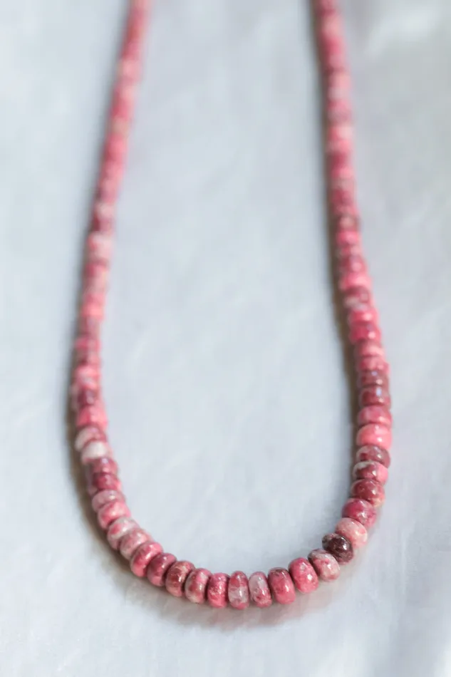 Necklaces Earthly Abundance Pink thulite necklace