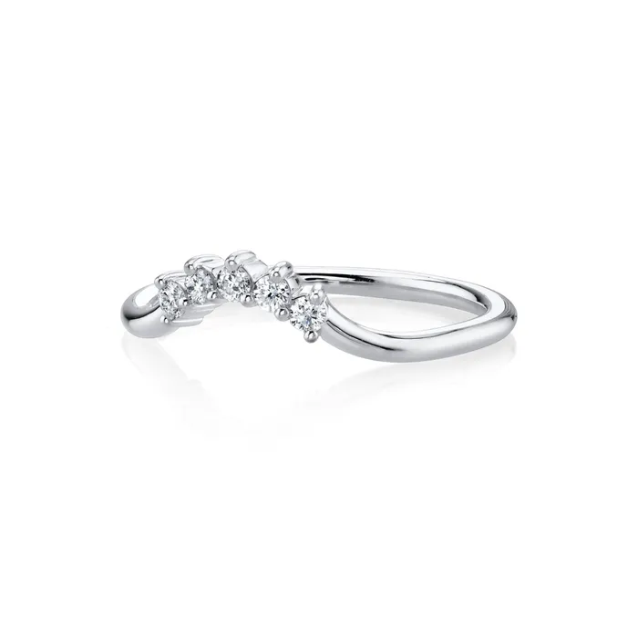 White Diamond Crown Ring Marrow Fine Rings