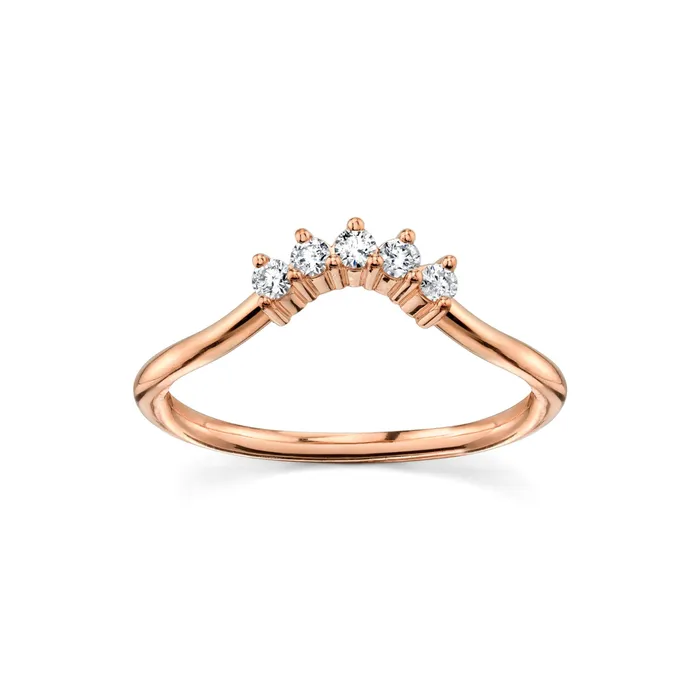 White Diamond Crown Ring Marrow Fine Rings
