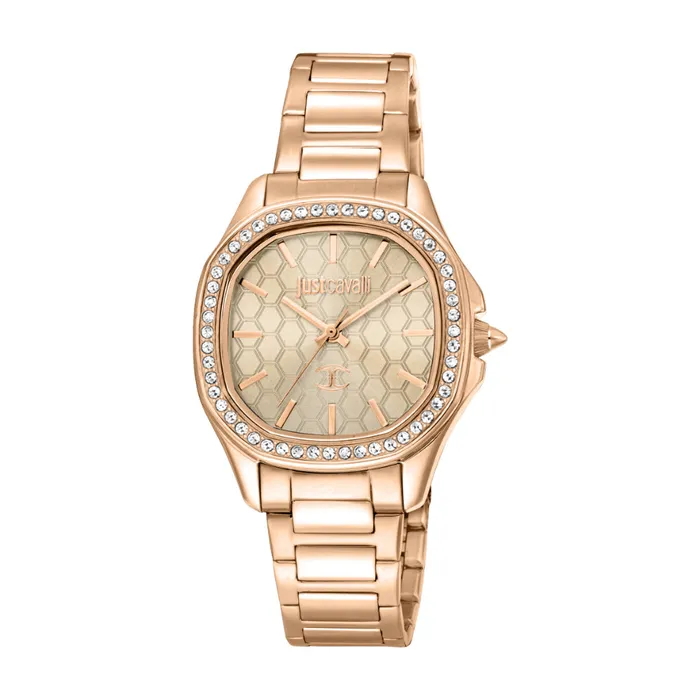 Just Cavalli Womens Watch Rose Gold Case and Bracelet Light Brown Dial Just Cavalli Bracelets Just Cavalli Womens Watch Rose Gold Case and Bracelet Light Brown Dial Just Cavalli Bracelets