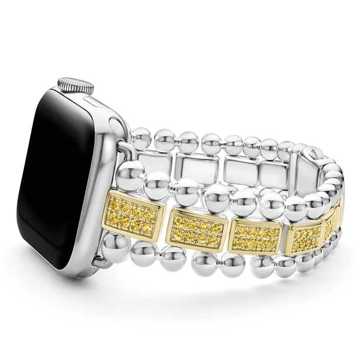 LAGOS Bracelets Smart Caviar 18K Gold and Sterling Silver Yellow Sapphire Watch Bracelet3845mm LAGOS Bracelets Smart Caviar 18K Gold and Sterling Silver Yellow Sapphire Watch Bracelet3845mm