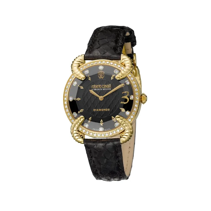 Watches Roberto Cavalli Roberto Cavalli Ladies Watch With Ip Yellow Gold Case
