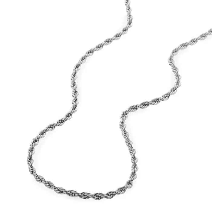 3mm WHITE gold Rope Chain SpicyIce Necklaces 3mm WHITE gold Rope Chain SpicyIce Necklaces