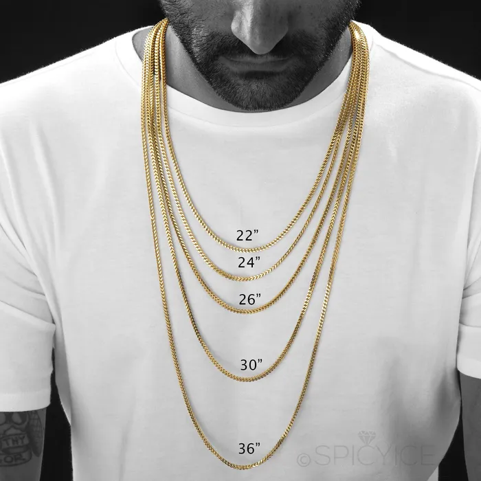 3mm WHITE gold Rope Chain SpicyIce Necklaces 3mm WHITE gold Rope Chain SpicyIce Necklaces