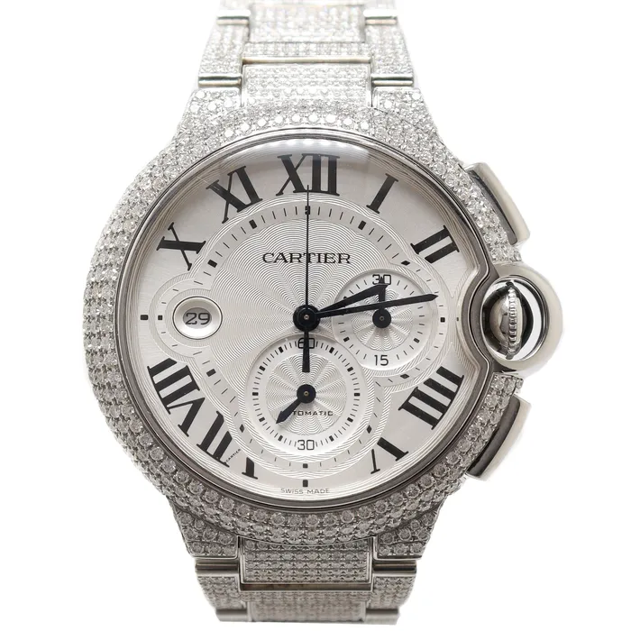 Bracelets Happy Jewelers Carter Mens Ballon Blue Stainless Steel 47mm Silver Roman Chronograph Dial Watch Reference W6920002 Bracelets Happy Jewelers Carter Mens Ballon Blue Stainless Steel 47mm Silver Roman Chronograph Dial Watch Reference W6920002