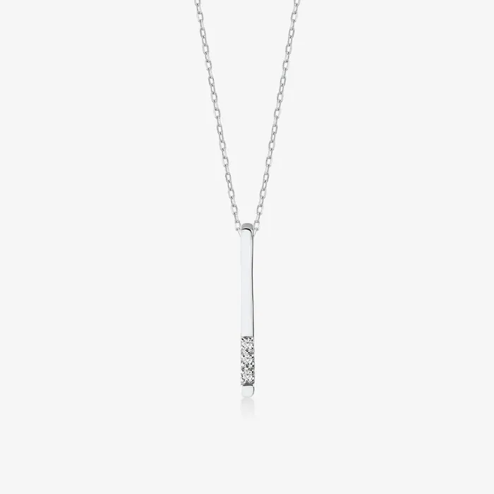 Necklaces Gelin Diamond Diamond Vertical Bar Necklace