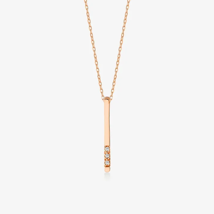 Necklaces Gelin Diamond Diamond Vertical Bar Necklace
