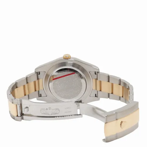 Rolex Mens Datejust Yellow Gold Stainless Steel 41mm Champagne Stick Dial Watch Reference 116333 Happy Jewelers Bracelets
