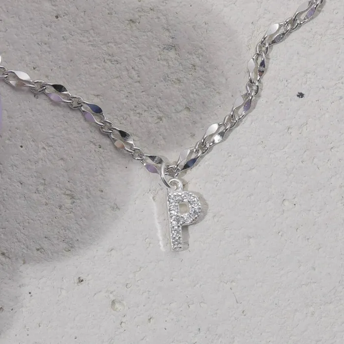 Vivamacity Necklaces Diamond Initial Choker