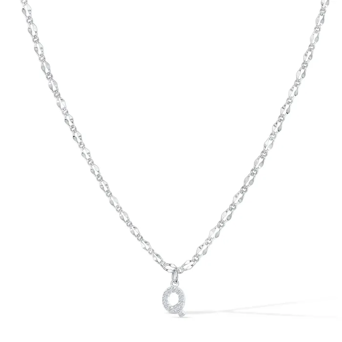 Vivamacity Necklaces Diamond Initial Choker