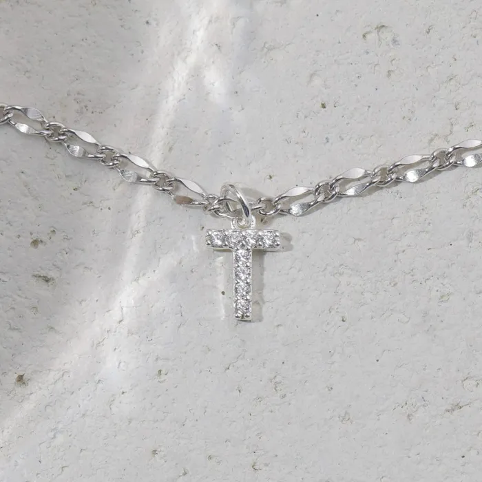 Vivamacity Necklaces Diamond Initial Choker
