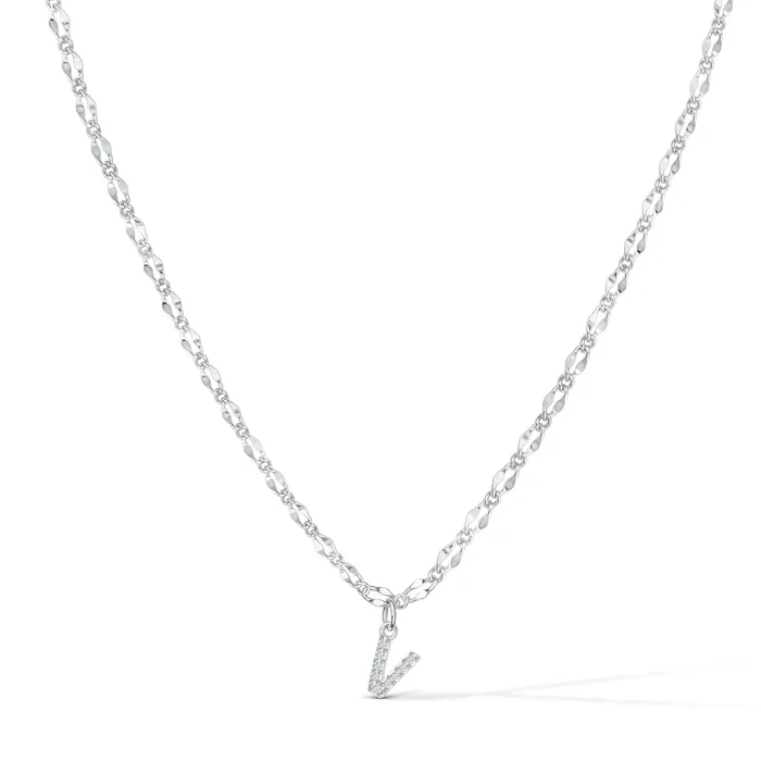 Vivamacity Necklaces Diamond Initial Choker