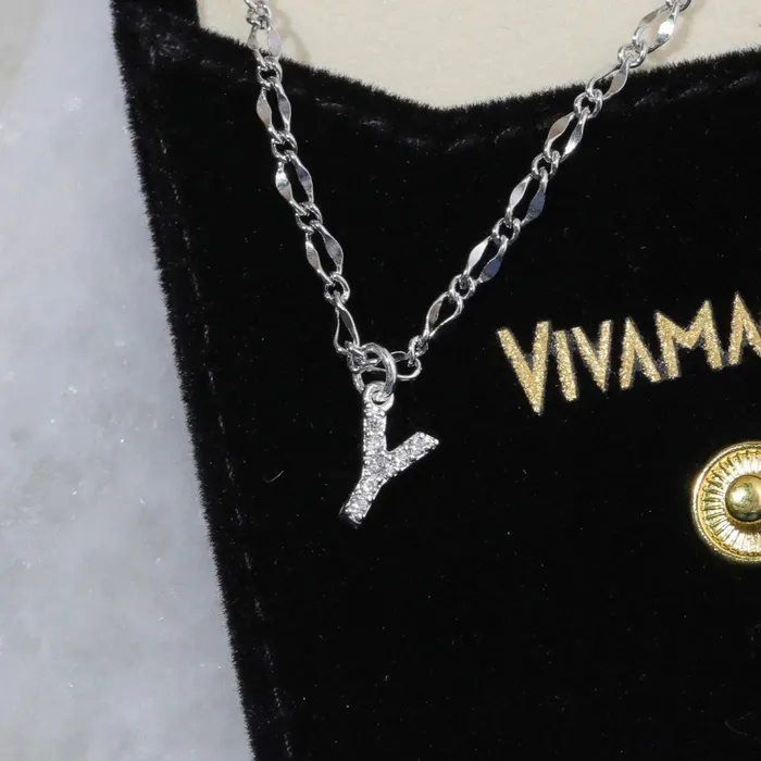 Vivamacity Necklaces Diamond Initial Choker