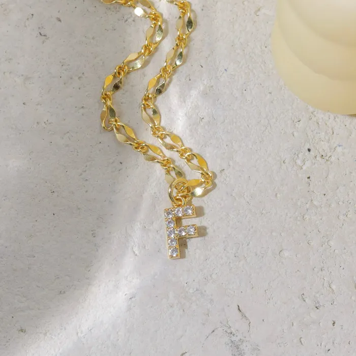 Vivamacity Necklaces Diamond Initial Choker