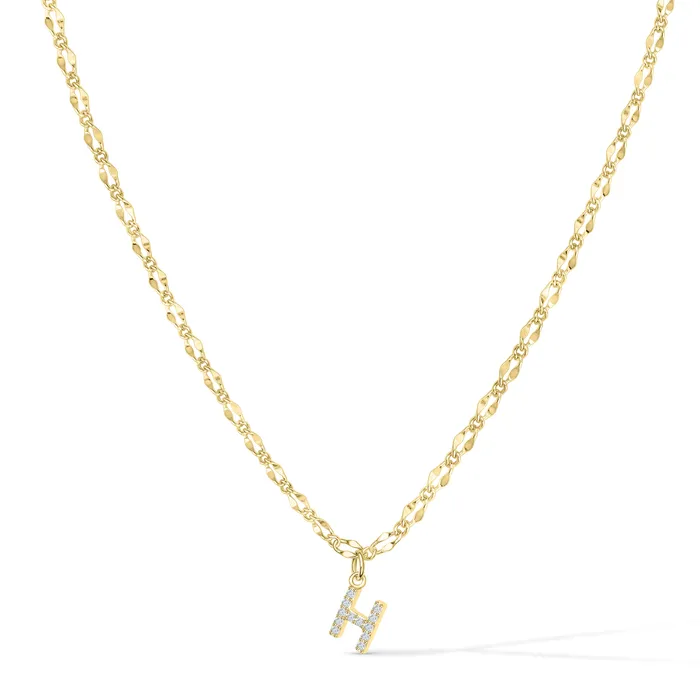 Vivamacity Necklaces Diamond Initial Choker