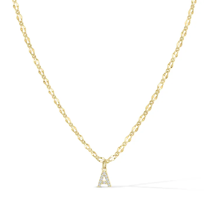 Vivamacity Necklaces Diamond Initial Choker