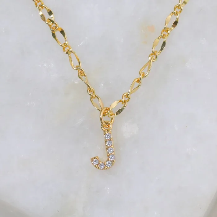 Vivamacity Necklaces Diamond Initial Choker