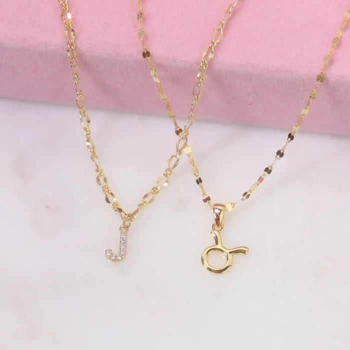 Vivamacity Necklaces Diamond Initial Choker