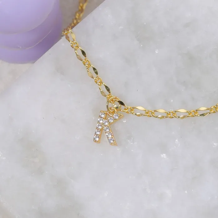 Vivamacity Necklaces Diamond Initial Choker