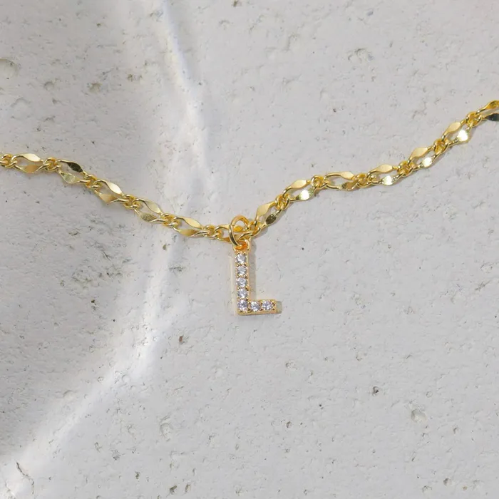 Vivamacity Necklaces Diamond Initial Choker