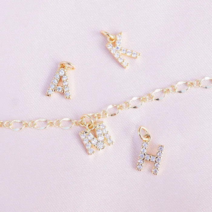 Vivamacity Necklaces Diamond Initial Choker