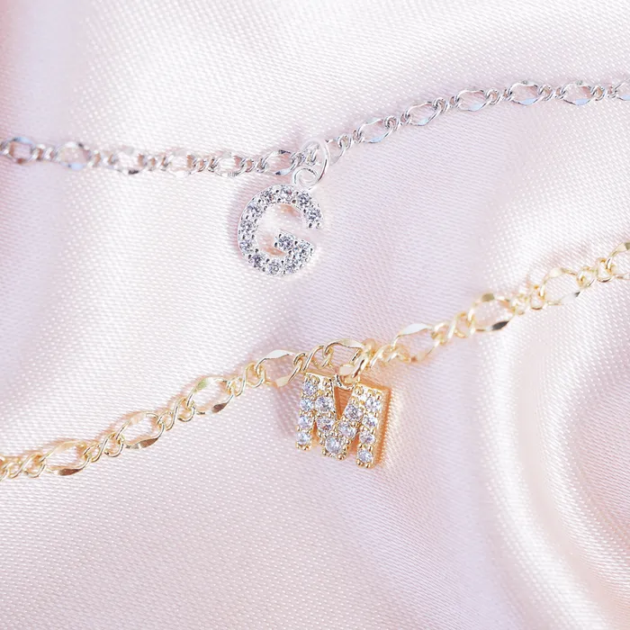 Vivamacity Necklaces Diamond Initial Choker