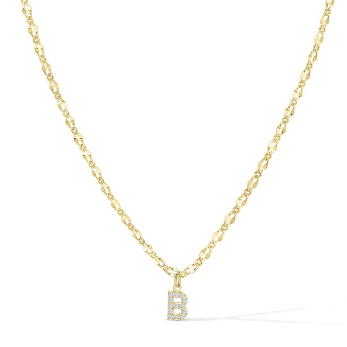 Vivamacity Necklaces Diamond Initial Choker
