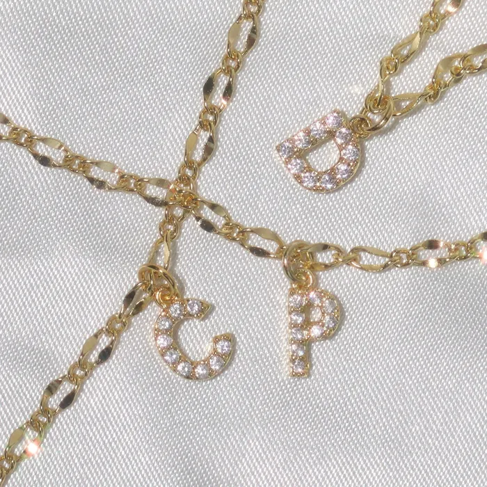 Vivamacity Necklaces Diamond Initial Choker