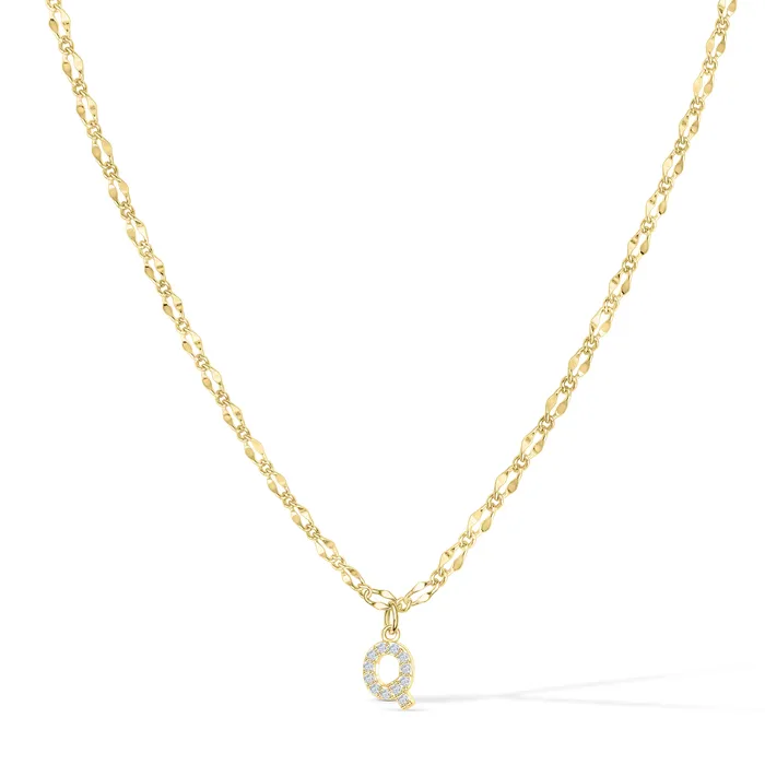 Vivamacity Necklaces Diamond Initial Choker