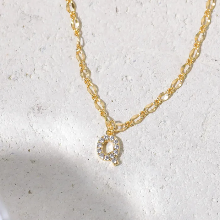 Vivamacity Necklaces Diamond Initial Choker