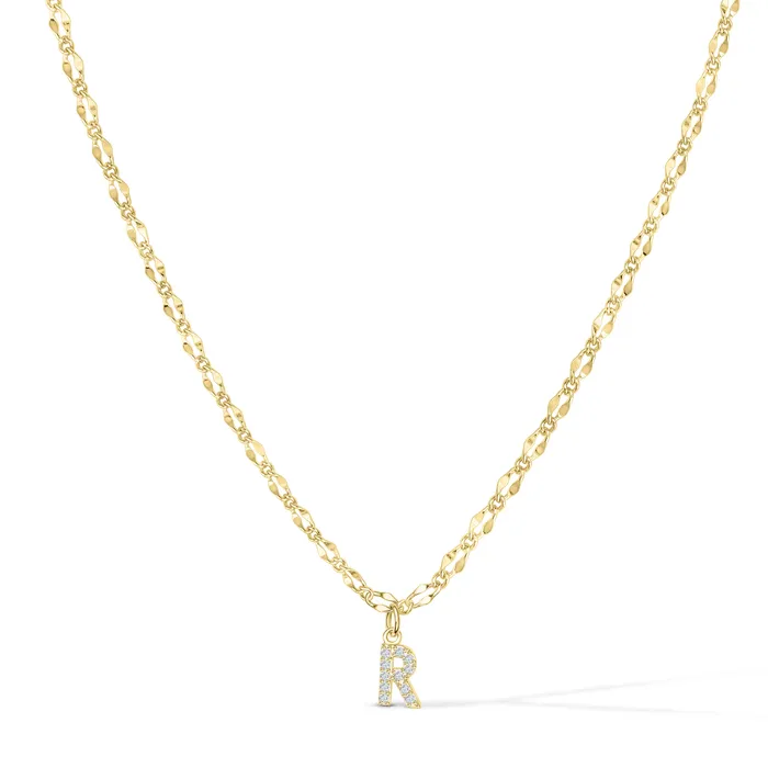 Vivamacity Necklaces Diamond Initial Choker