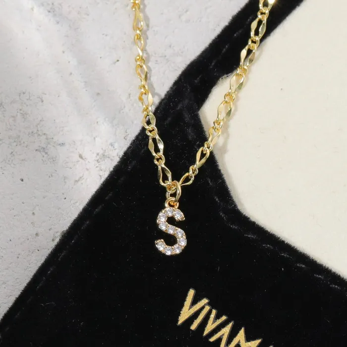 Vivamacity Necklaces Diamond Initial Choker