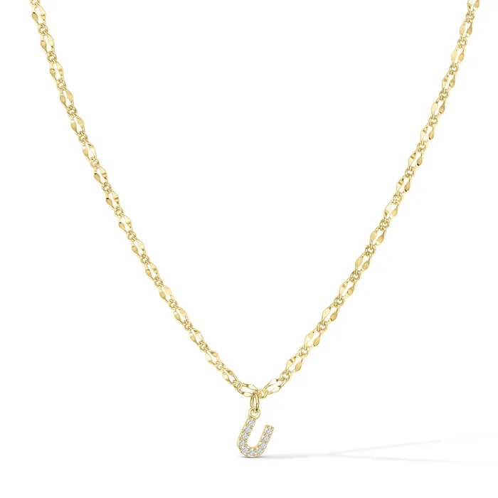 Vivamacity Necklaces Diamond Initial Choker