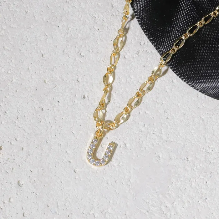 Vivamacity Necklaces Diamond Initial Choker
