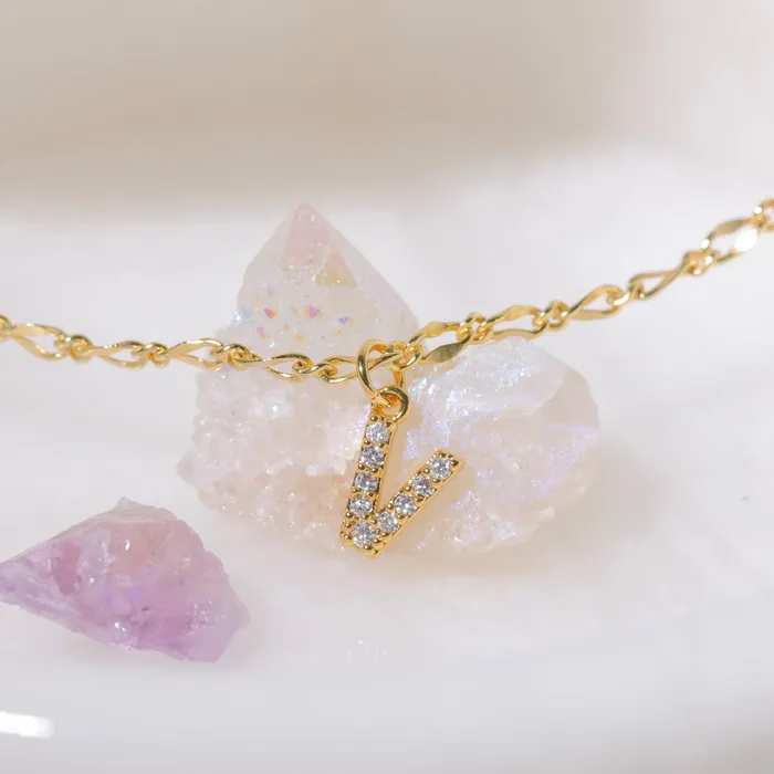 Vivamacity Necklaces Diamond Initial Choker