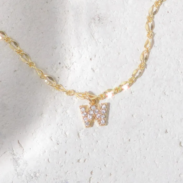 Vivamacity Necklaces Diamond Initial Choker