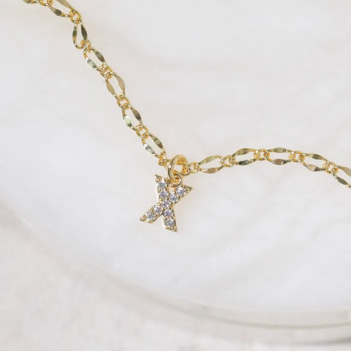 Vivamacity Necklaces Diamond Initial Choker