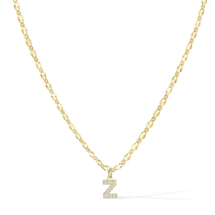 Vivamacity Necklaces Diamond Initial Choker