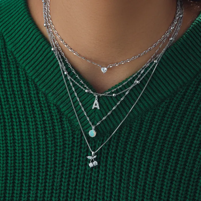 Vivamacity Necklaces Diamond Initial Choker