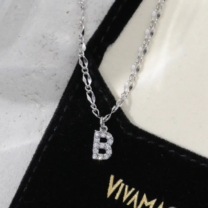 Vivamacity Necklaces Diamond Initial Choker