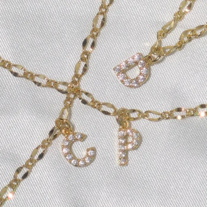 Vivamacity Necklaces Diamond Initial Choker