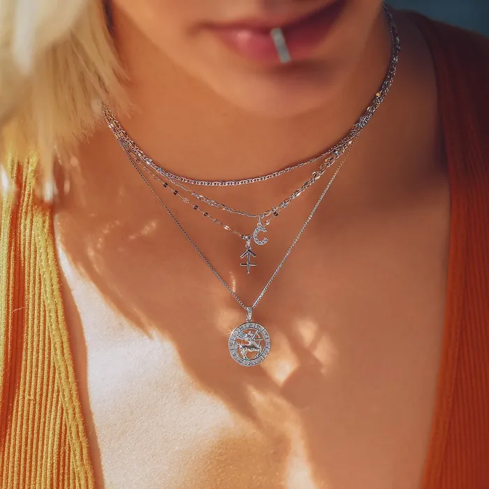Vivamacity Necklaces Diamond Initial Choker
