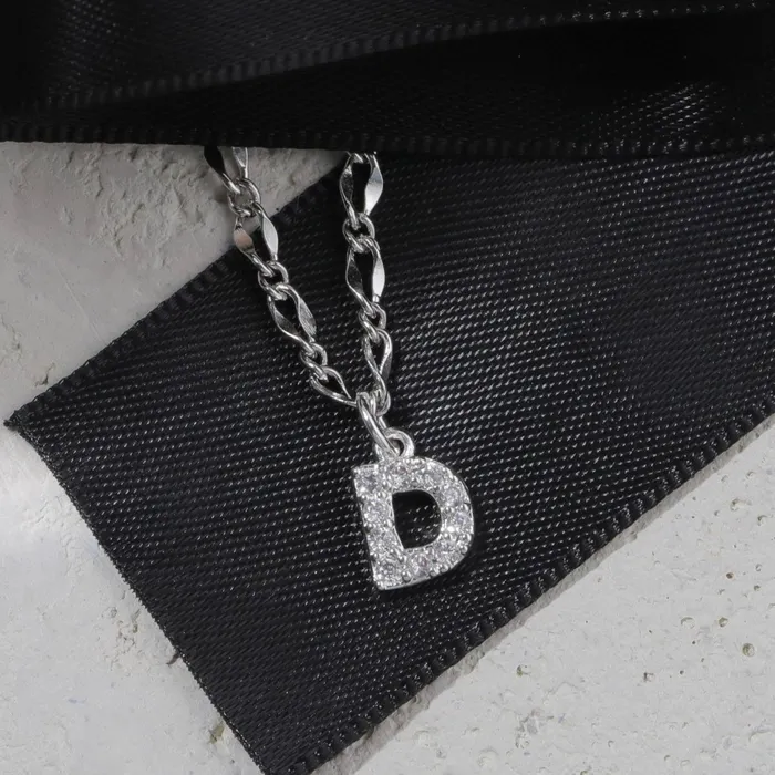 Vivamacity Necklaces Diamond Initial Choker