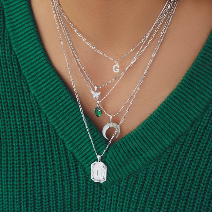 Vivamacity Necklaces Diamond Initial Choker