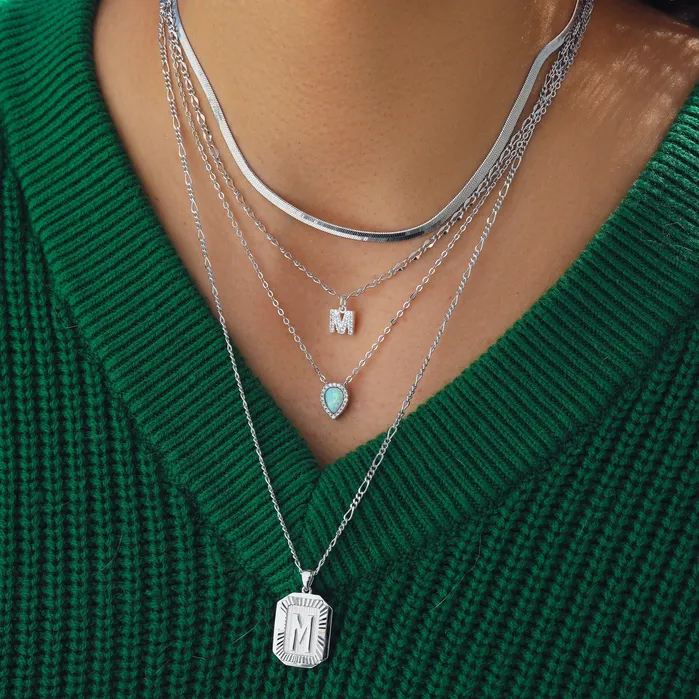 Vivamacity Necklaces Diamond Initial Choker